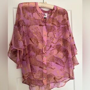 Cabi Blouse, pink, size large